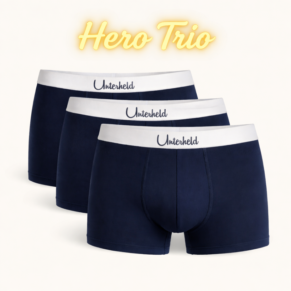 Hero Trio – Boxershorts Herren aus TENCEL™ Modal | Deep Blue