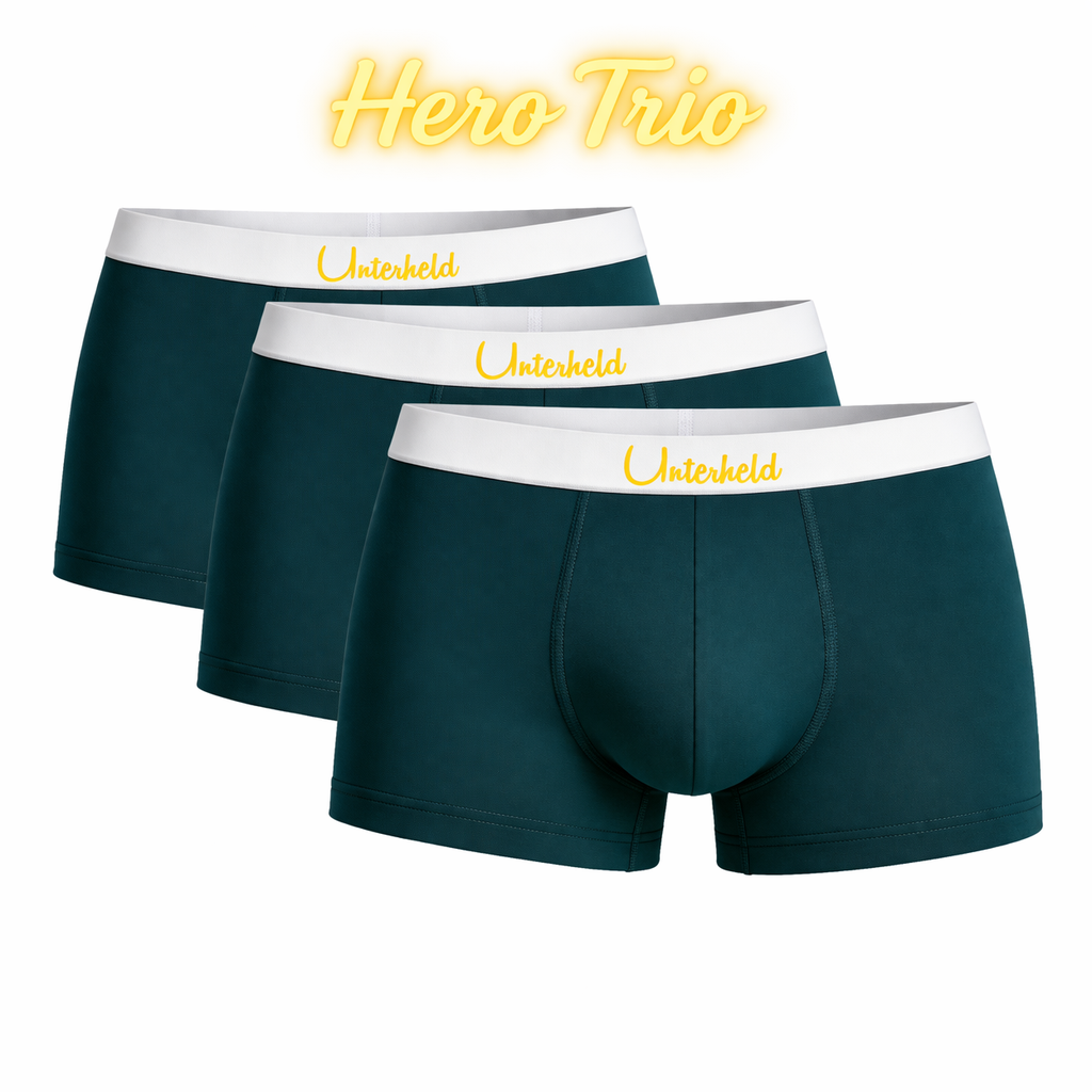 Hero Trio – Boxershorts Herren aus TENCEL™ Modal | Petrol Pulse
